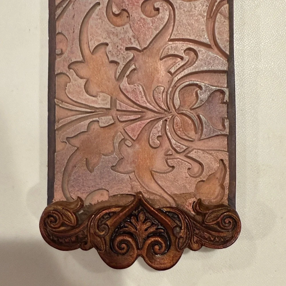 Decorative Brown and Pink Wall Cross